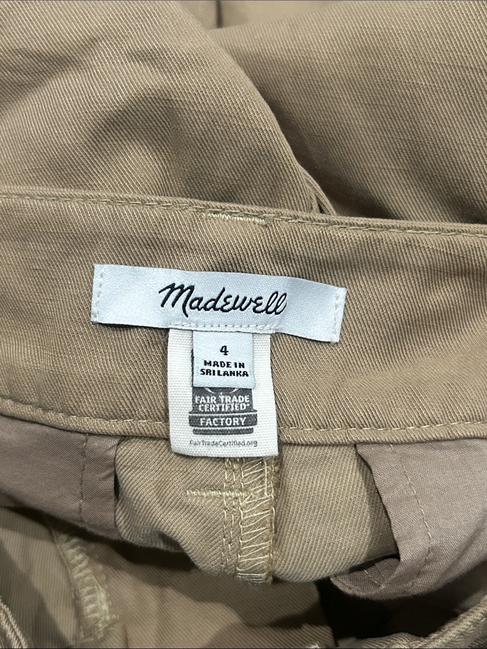 Madewell Harlow Wide Leg Pant High Rise Size 4 In Khaki Style NG521 NWOT - Picture 12 of 13